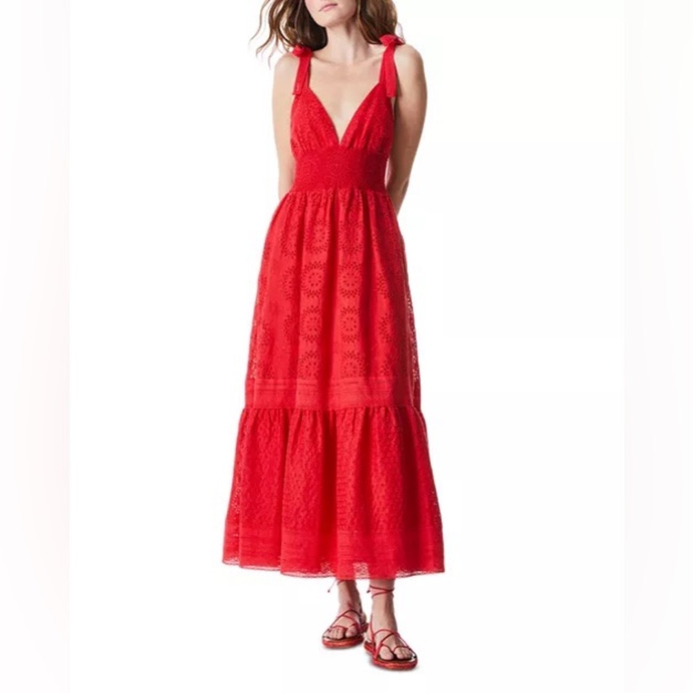 Alice and Olivia Levine smoked waist dress